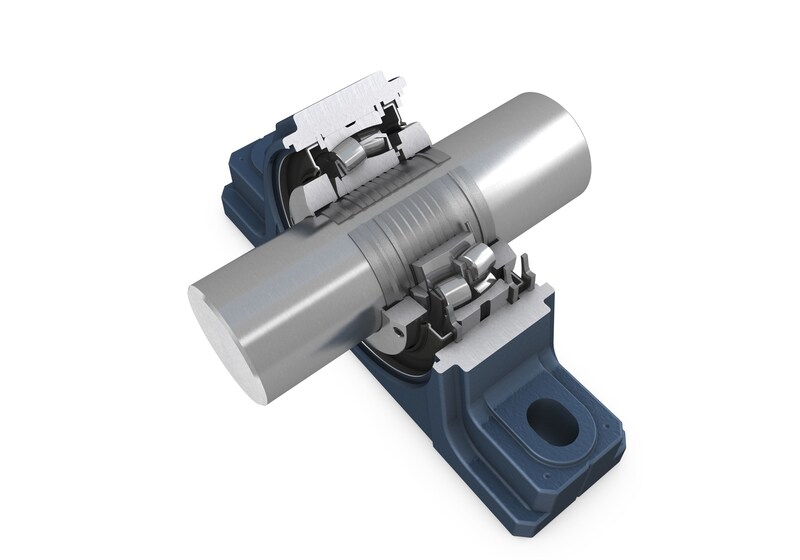 SKF ConCentra roller bearing unit on a shaft