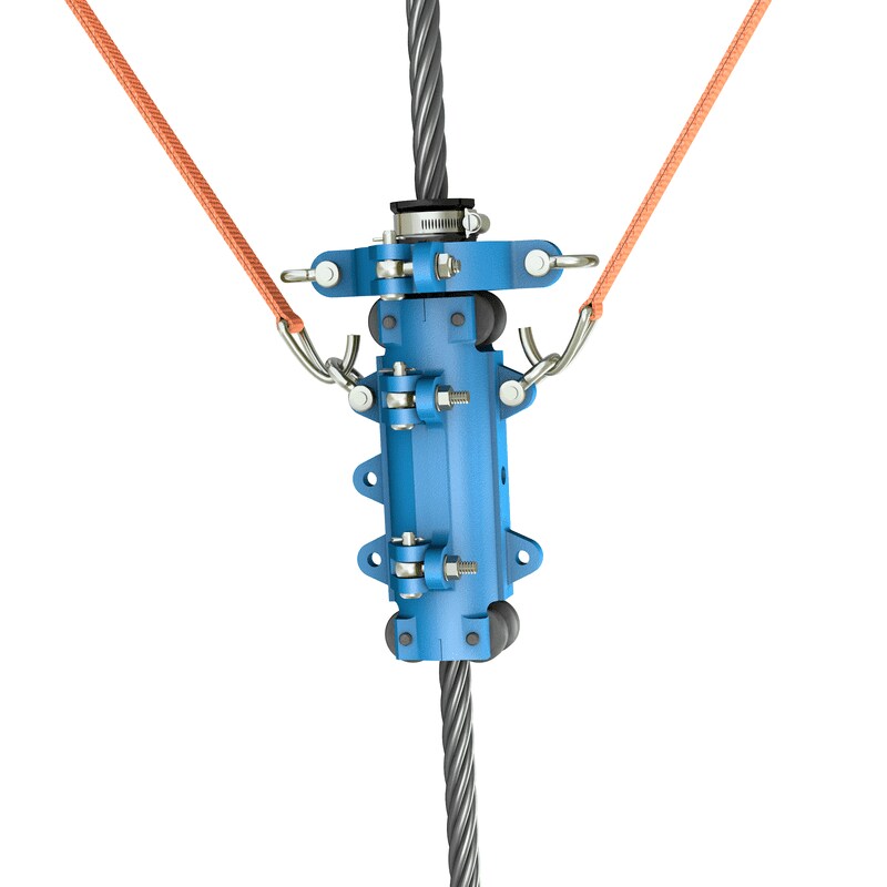 WRL with groove cleaner on a rope WRL with groove cleaner on a rope