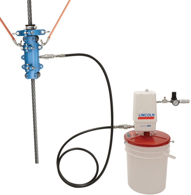 Wire Rope Lubrication system WRL system with pump and accessories