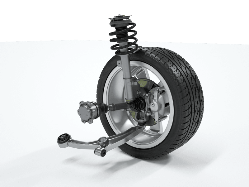 Car wheel suspension