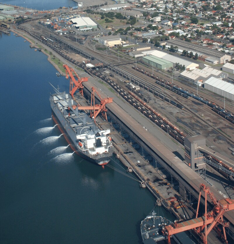 Ship at bulk port