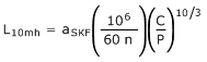 SKF rating life in hours