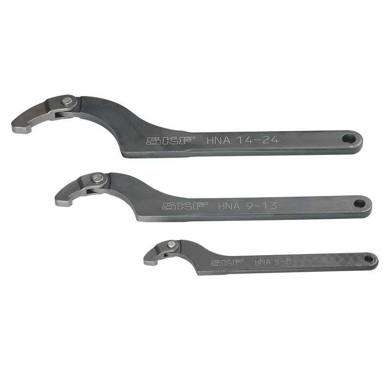 0.200 Pin Size 5.900 Overall Length SKF HN 5-6 Hook Spanner Wrench 1.5-1.8 Capacity