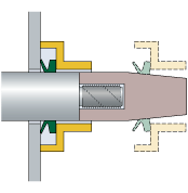 Joint à lèvre - EVDE series - EVCO - V-ring / en NBR / de piston