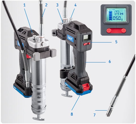 Battery driven grease gun TLGB 20 