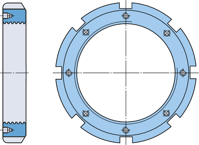 Lock nuts requiring a keyway