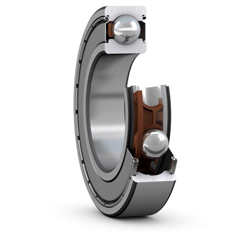 Shielded SKF E2 deep groove ball bearing_cut-away view