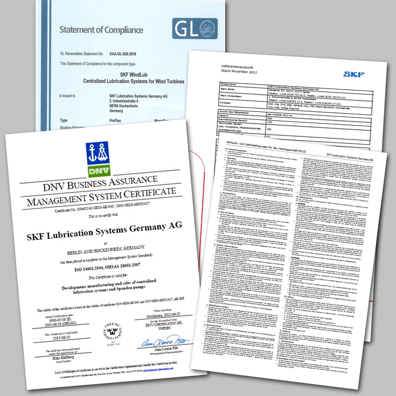 Download von AGBs uns Zertifizierungsurkunden