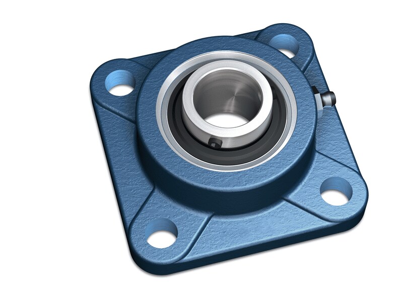 F4B ball bearing unit, set screw locking
