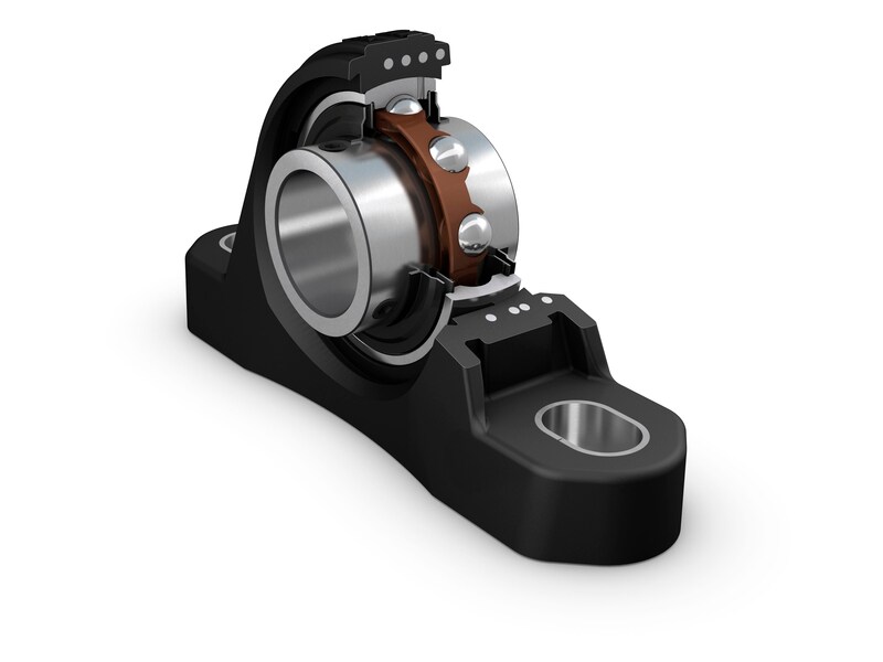 Palier composite SKF, rendu 3D, vue en coupe Palier composite SKF, rendu 3D, vue en coupe
