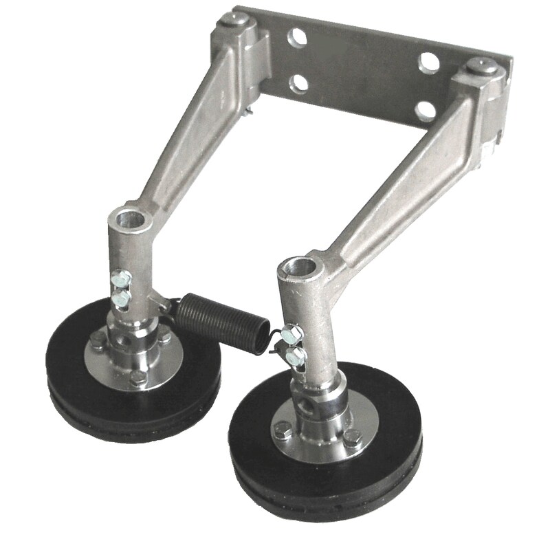 Wheel flange lubrication for slow moving rail-type cranes Wheel flange lubrication for slow moving rail-type cranes