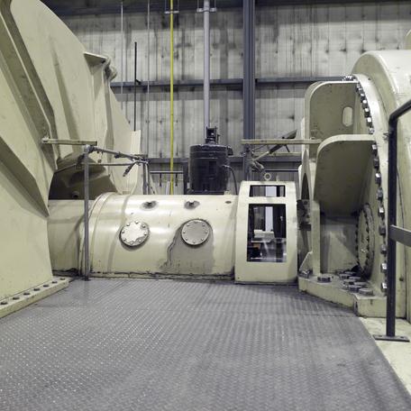 Turbine generator coupling in coal plant