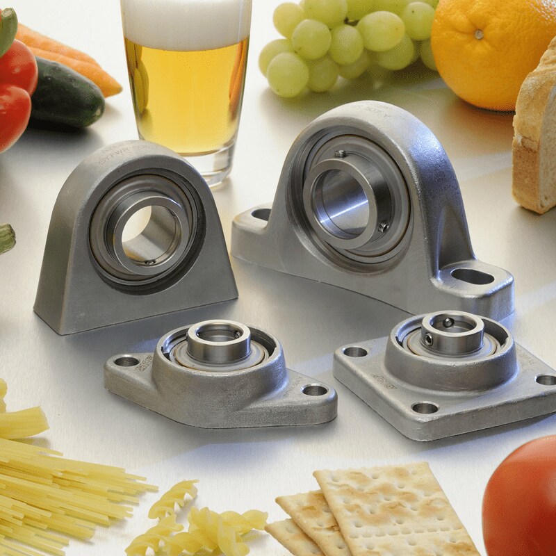 SKF Food Line ball bearing units with stainless steel housings Stainless steel range