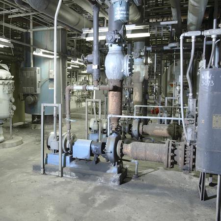 Bomba de condensación de relleno en una central eléctrica
