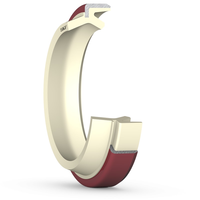 PAD 90X104X8X11<br>Polyurethane press-in wiper seal with double lips and a steel retaining ring