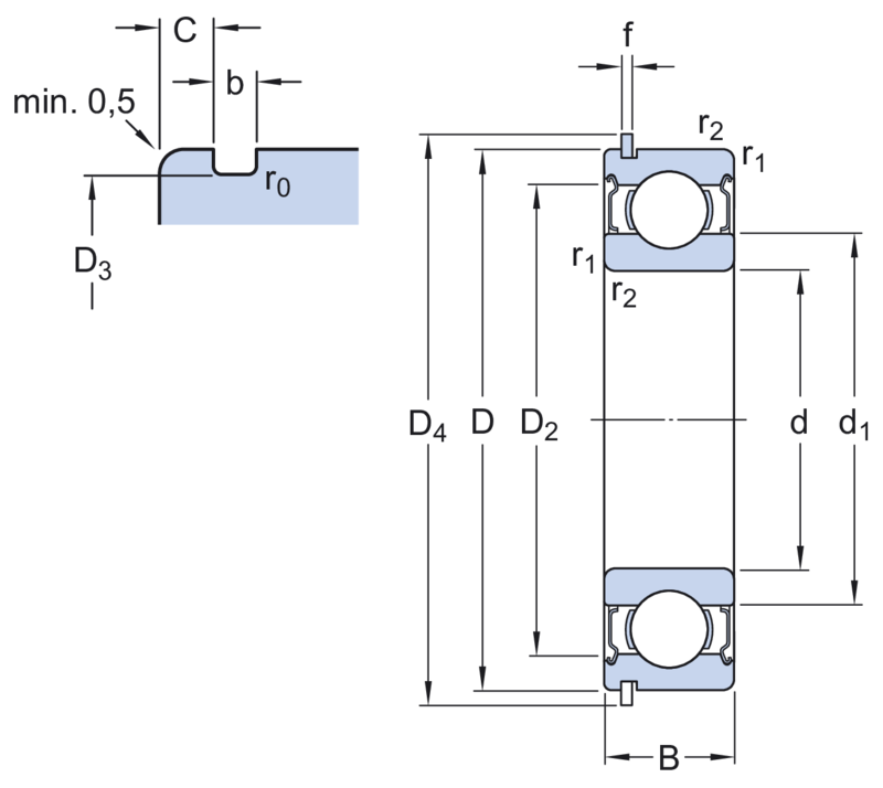 6306-2ZNR RODAMIENTO - Imagen 2