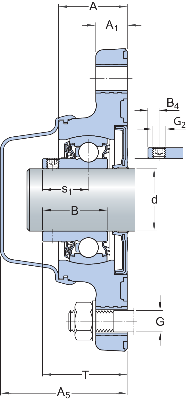 Ball bearing oval flanged units F2BC 30MCPSSDFH