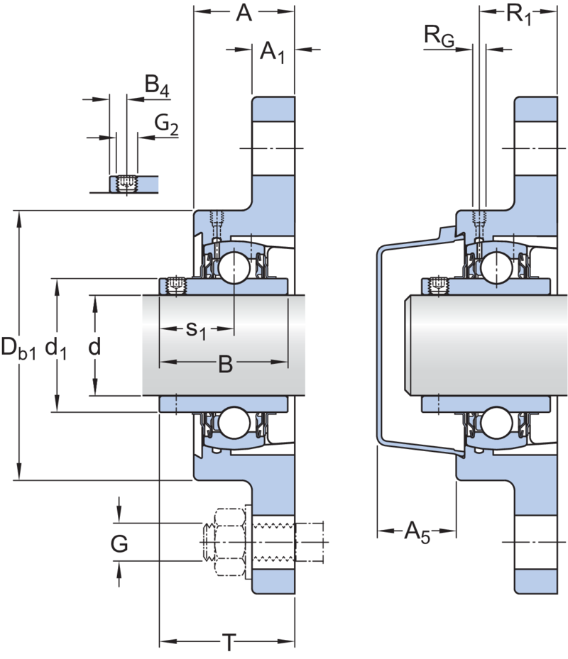 Ball bearing oval flanged units Y/UCFL 204