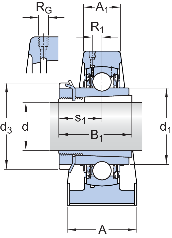 UKPA 207 K/H RODAMIENTO - Imagen 2