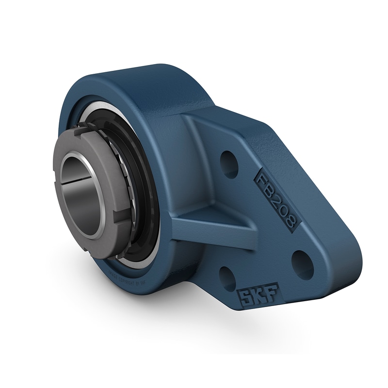 UKFB 207 K/H<br>Three-bolt bracket flanged ball bearing unit with adapter sleeve locking, cast iron housing, JIS