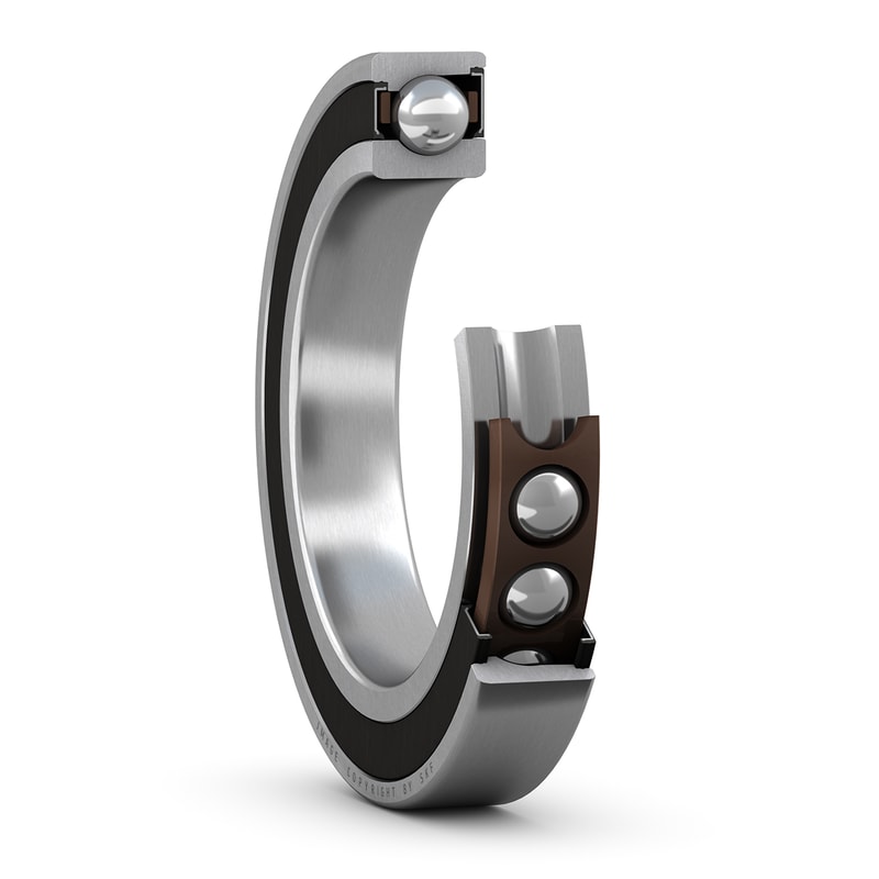 S71919 ACD/P4ADGC<br>Matched set of two super-precision, high-capacity, D design, single row angular contact ball bearings with seals