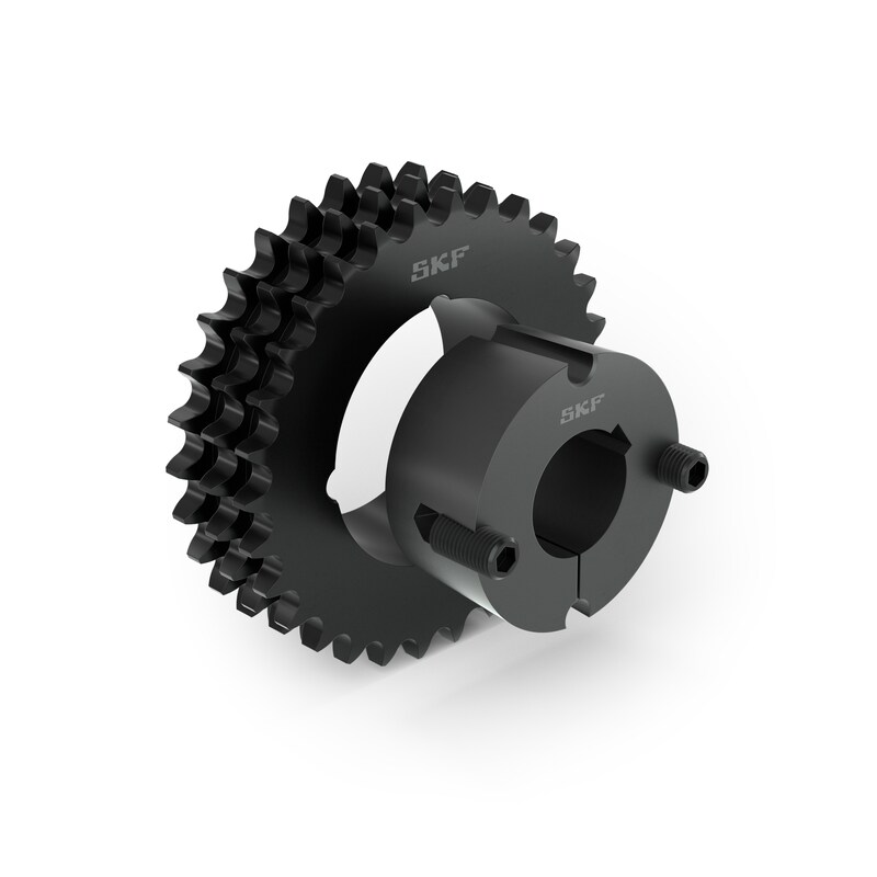 PHS 16B-3TB27<br>Triplex taper bushed sprocket with single hub, European standards (EN)