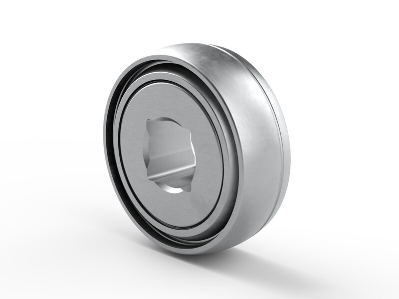 PER.GW210SPPB4<br>Special ball bearing with square bore, spherical outer surface and high contamination resistant 3-lip seals