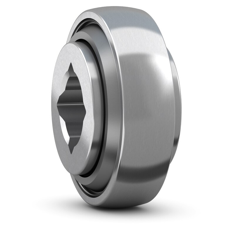 PER.GW209SPPB5<br>Special ball bearing with square bore, spherical outer surface and high contamination resistant 3-lip seals