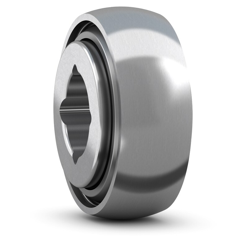 PER.W208SPPB5<br>Special ball bearing with square bore, spherical outer surface and high contamination resistant 3-lip seals