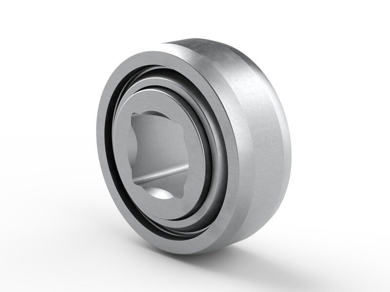 PER.W208SPPB12<br>Special ball bearing with square bore, spherical outer surface and high contamination resistant 3-lip seals