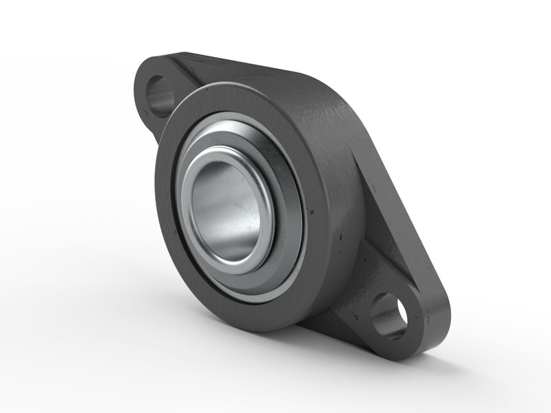 PER.W207RPPB61-FT-A<br>Flanged ball bearing unit with composite or cast metal housing