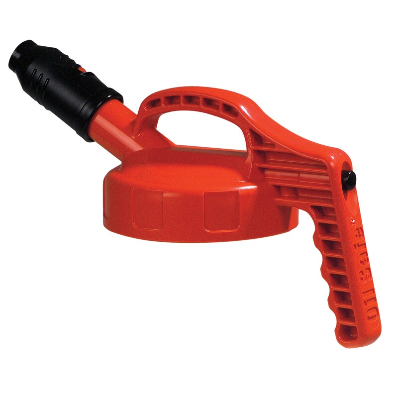 LAOS 09729<br>Stumpy spout lid for oil handling container, orange