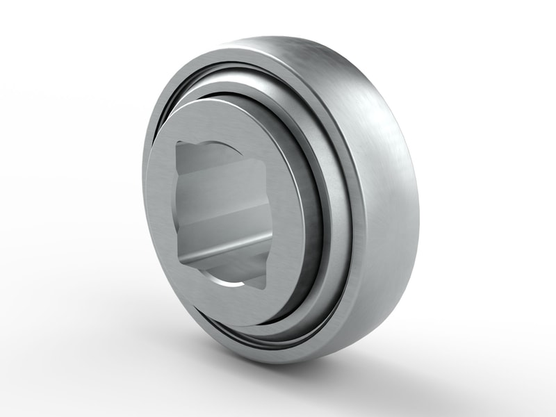 PER.W208SPPB8<br>Special ball bearing with square bore, spherical outer surface and high contamination resistant 3-lip seals