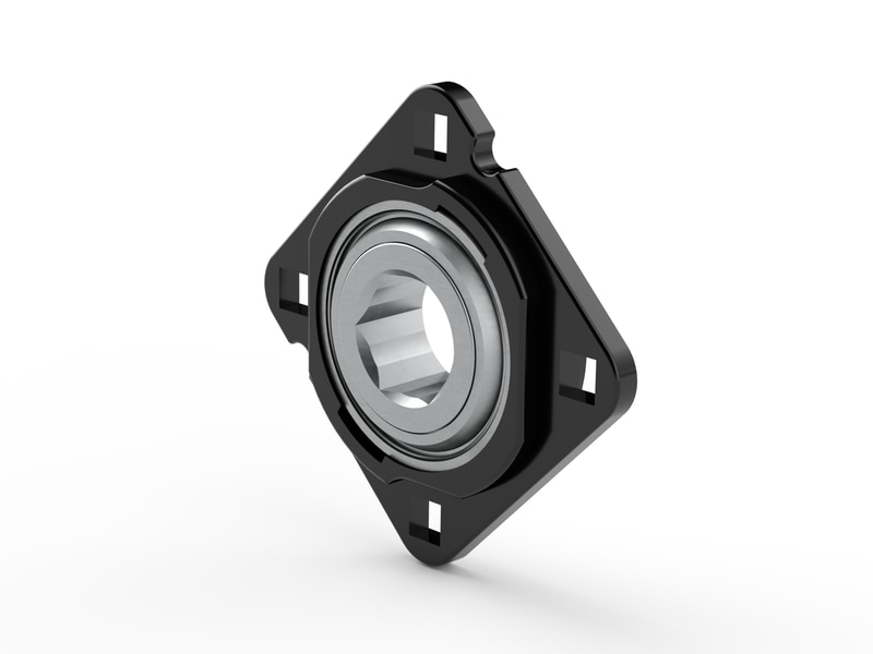 PER.210HPPB20-F4X-A<br>Flanged ball bearing unit with composite or cast metal housing