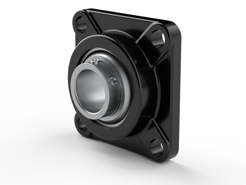 PER.UCNF208A-A<br>Flanged ball bearing unit with composite or cast metal housing