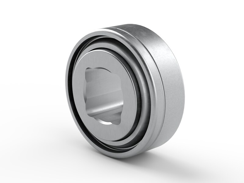 PER.GW208SPP17<br>Special ball bearing with square bore, cylindrical outer surface and high contamination resistant 3-lip seals