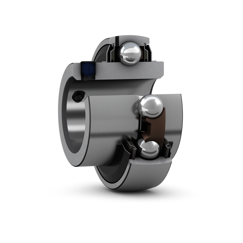 UCX05<br>Insert bearing with set screw locking and extended inner ring