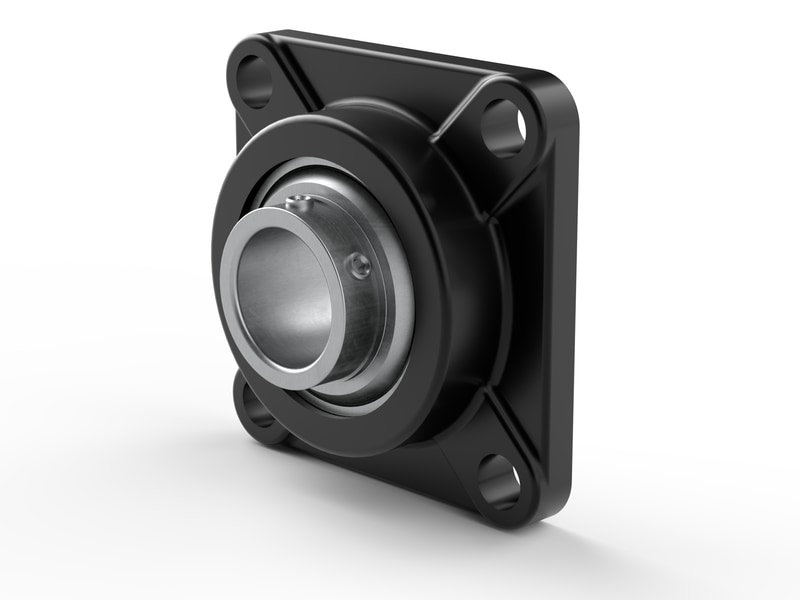 PER.UCNF208A-C<br>Flanged ball bearing unit with composite or cast metal housing