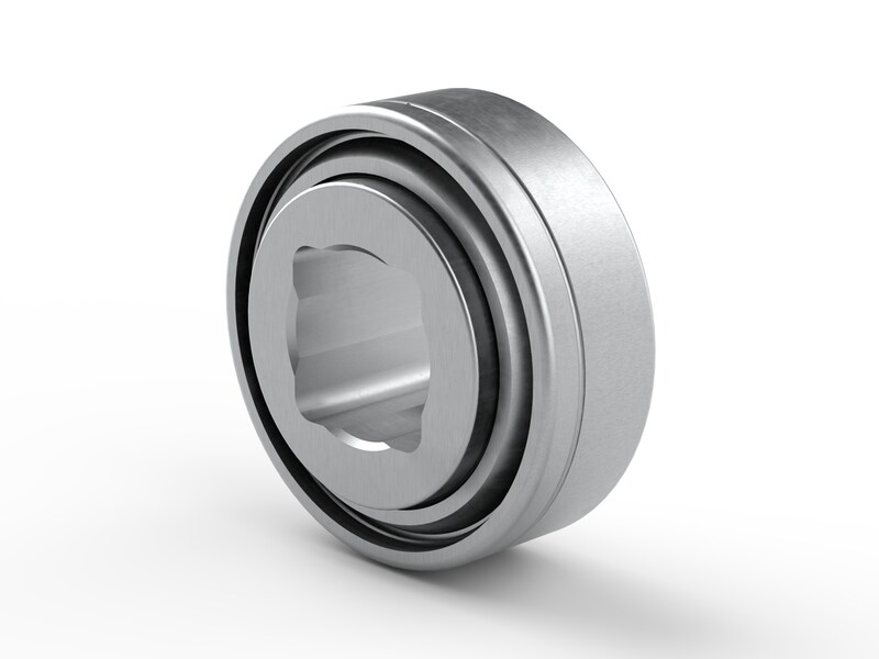 PER.GW211SPP17-A<br>Special ball bearing with square bore, cylindrical outer surface and high contamination resistant 3-lip seals