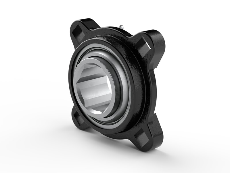 PER.GW210HPPB50-F4X<br>Flanged ball bearing unit with composite or cast metal housing